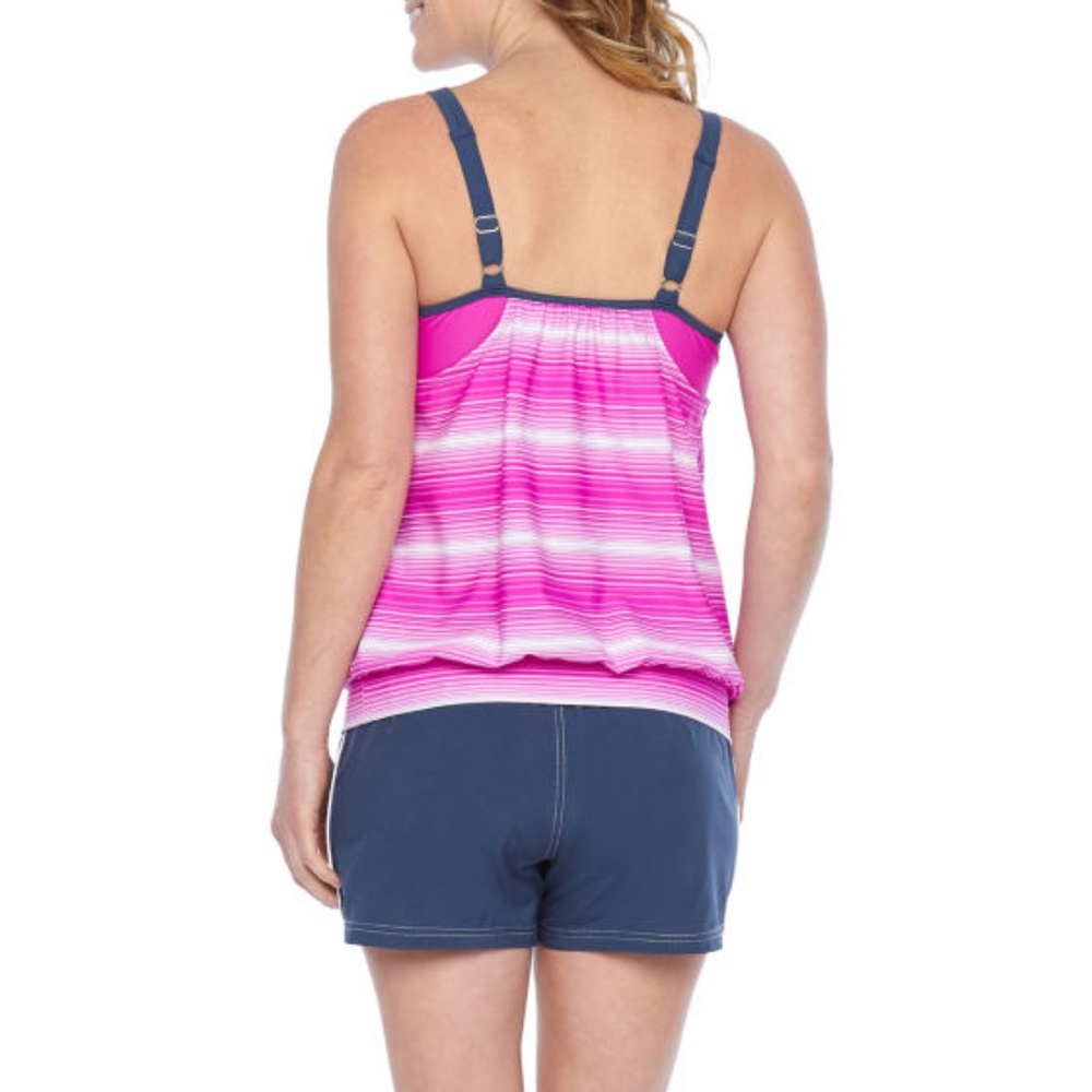 Free Country Blouson Swimsuit Top - Picture 2 of 2